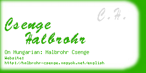 csenge halbrohr business card